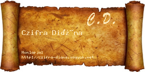 Czifra Diána névjegykártya